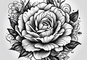 money flowers tattoo idea