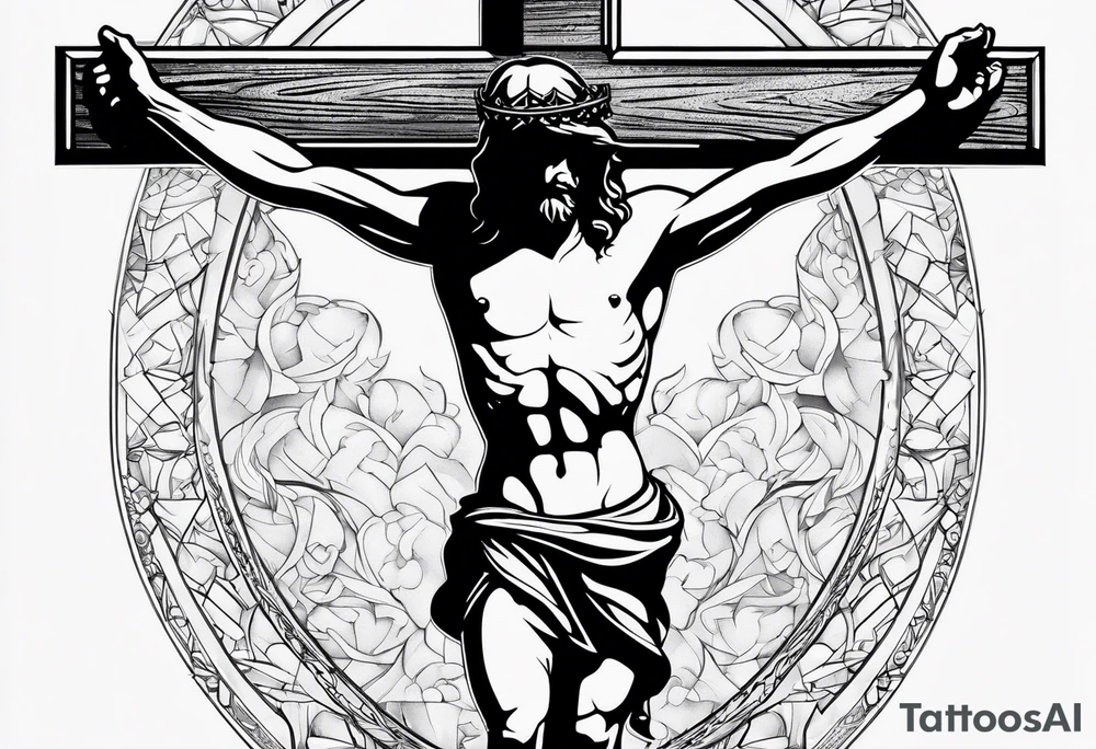 jesus on the cross tattoo idea