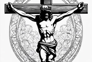 jesus on the cross tattoo idea
