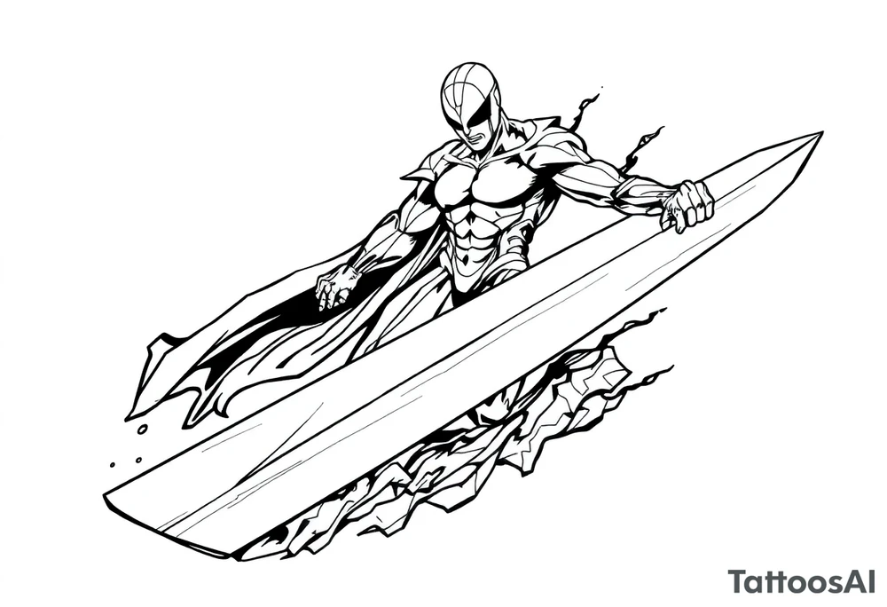 Silver Surfer comic accurate tattoo idea