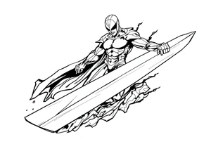 Silver Surfer comic accurate tattoo idea