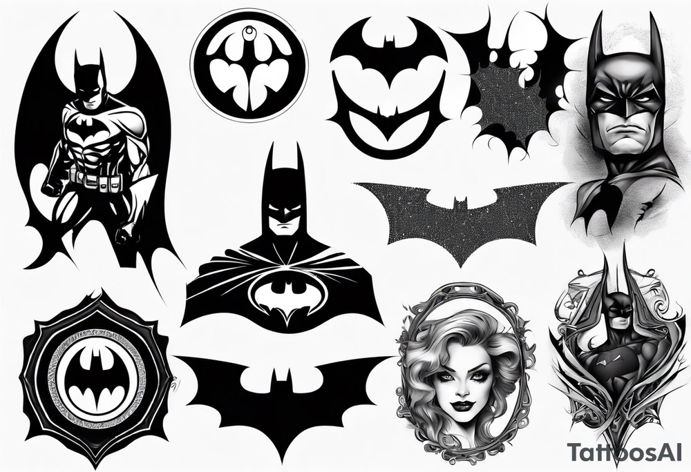 batman gotham sleeve tattoo idea