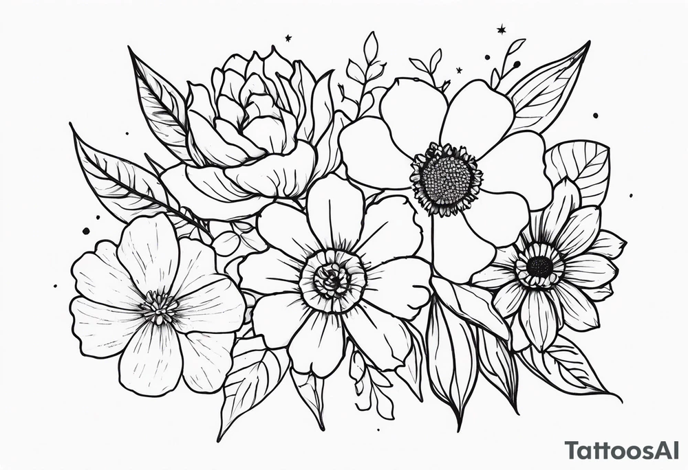 May november December February birth flower tattoo idea