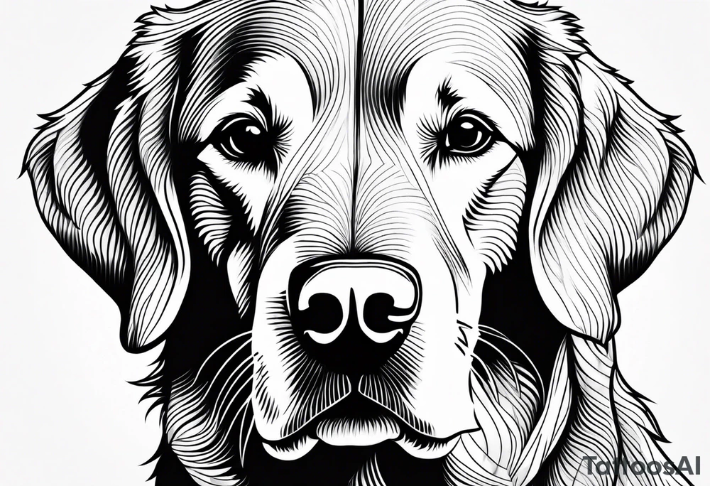 Golden retriever tattoo idea