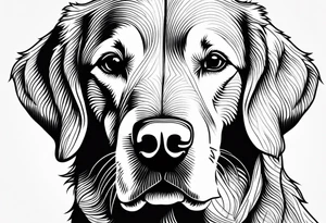 Golden retriever tattoo idea