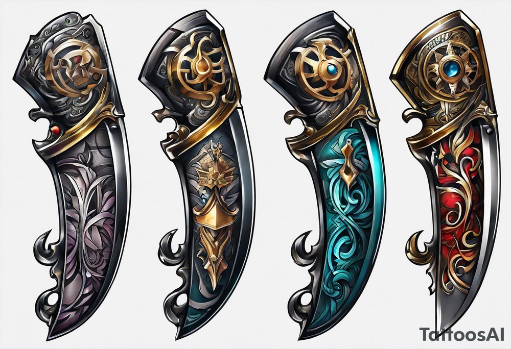Knife tattoo idea
