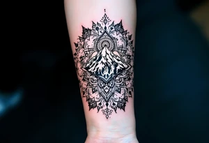 mt everest mandala tattoo idea