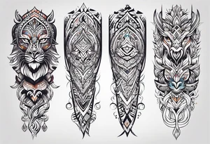 Thigh tattoo tribal tattoo idea