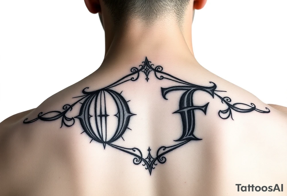Initials OTF tattoo idea