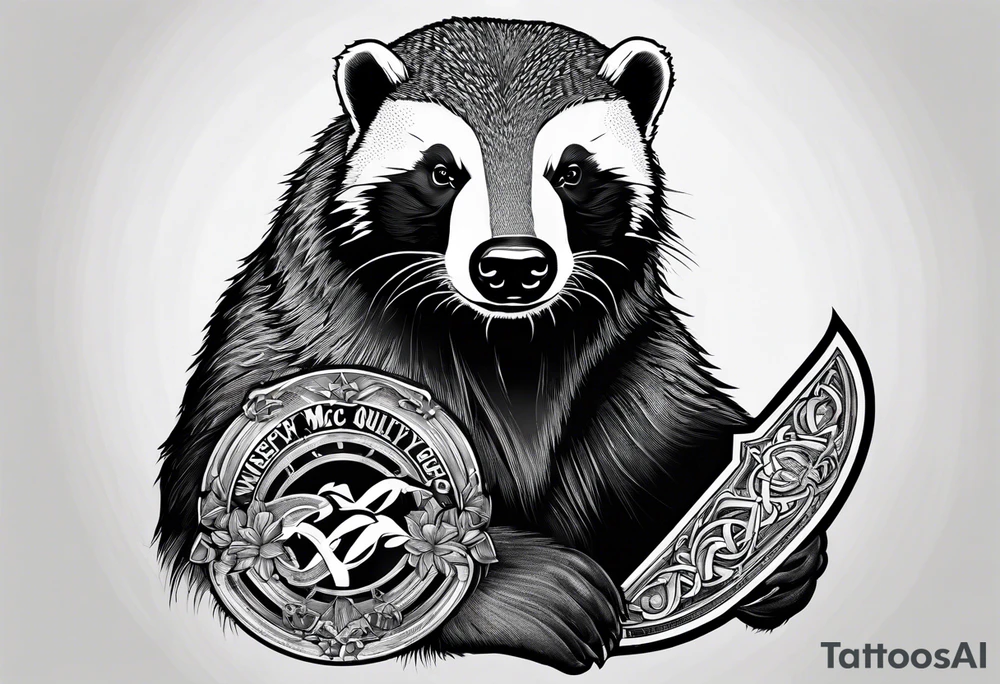 Angry Mc honey Badgers tattoo idea