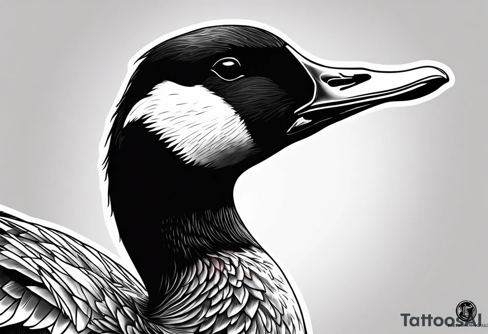 angry canadian goose tattoo idea