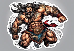 leaping barbarian tattoo idea