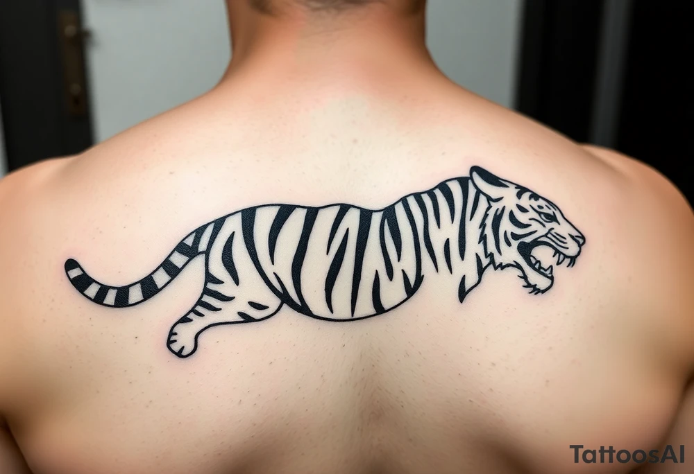 tiger stripe camouflage tattoo idea