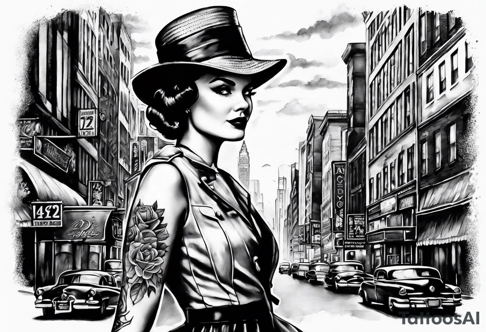 dorothy walking on 42nd street tattoo idea