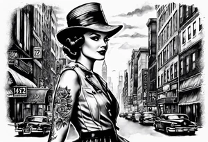 dorothy walking on 42nd street tattoo idea