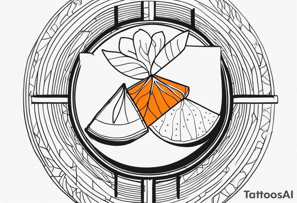 An Orange going through change tattoo idea