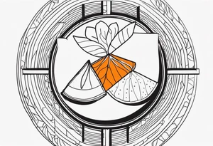 An Orange going through change tattoo idea