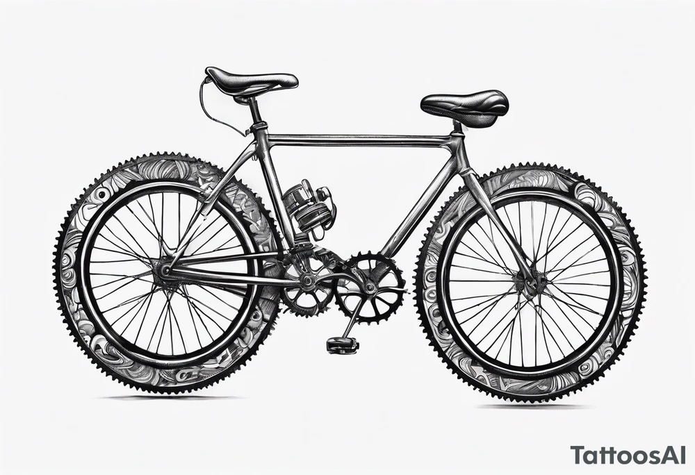 Bicycle gear tattoo idea