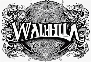 Valhalla sword Thor tattoo idea