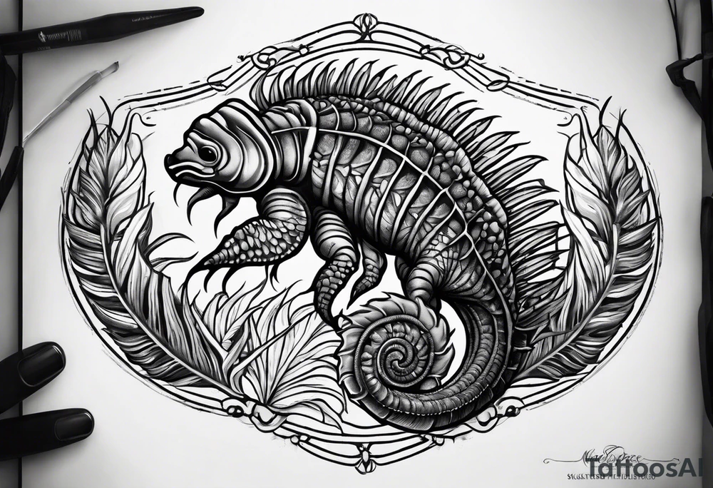 Trilobite fern tattoo idea