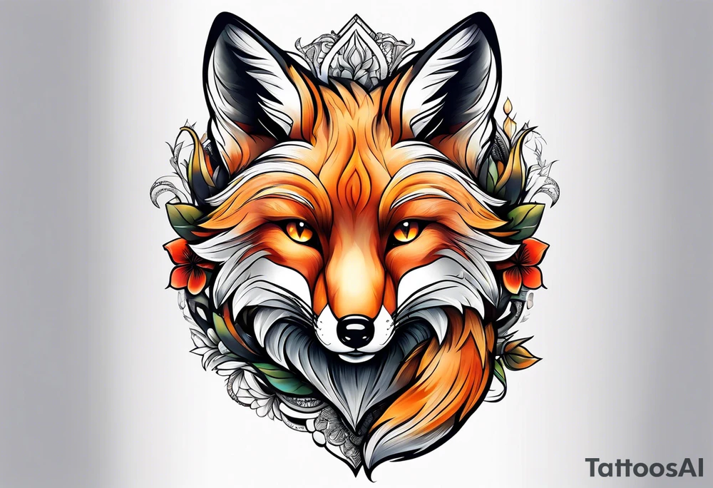 animal fox tattoo idea
