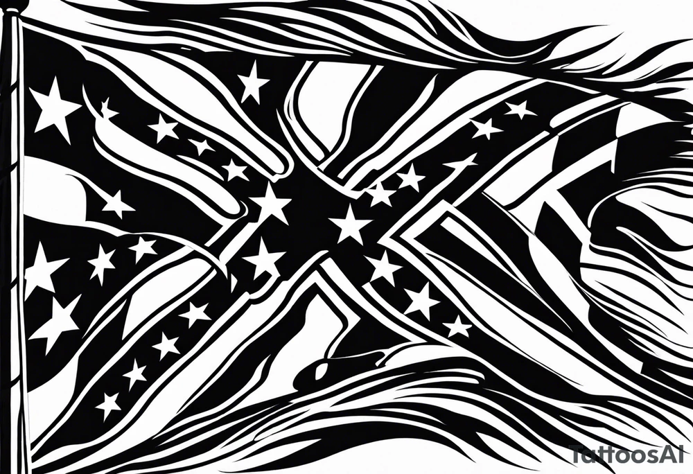 rebel flag tattoo idea