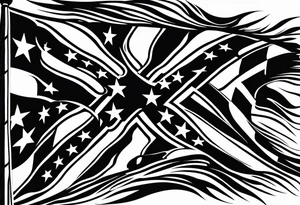 rebel flag tattoo idea