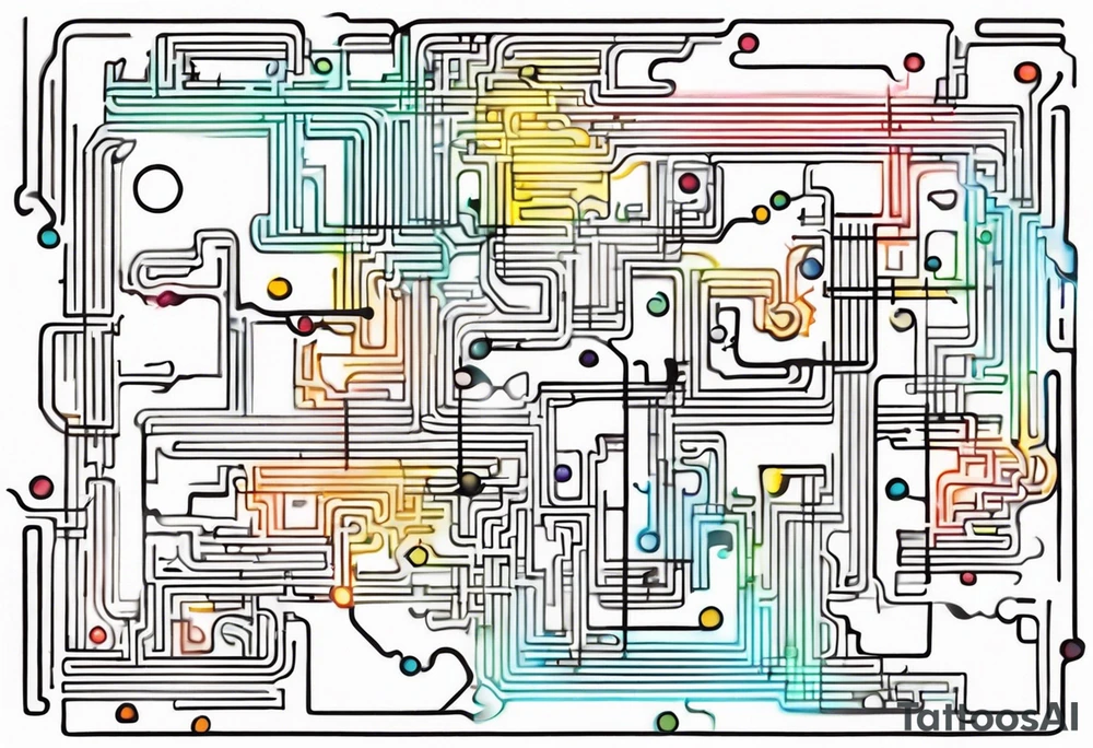 Puzzle piece with circuits tattoo idea
