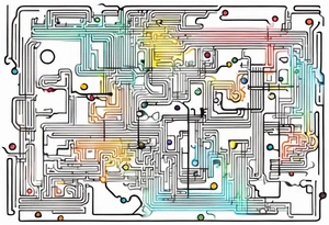Puzzle piece with circuits tattoo idea