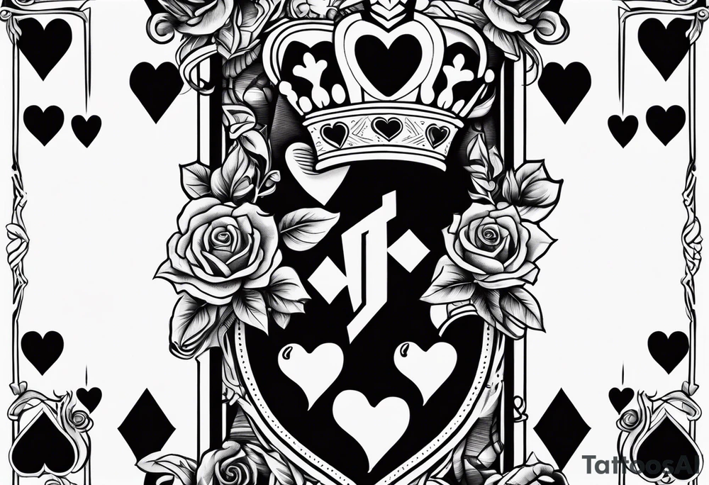 Jack of hearts card tattoo idea