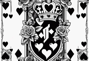 Jack of hearts card tattoo idea