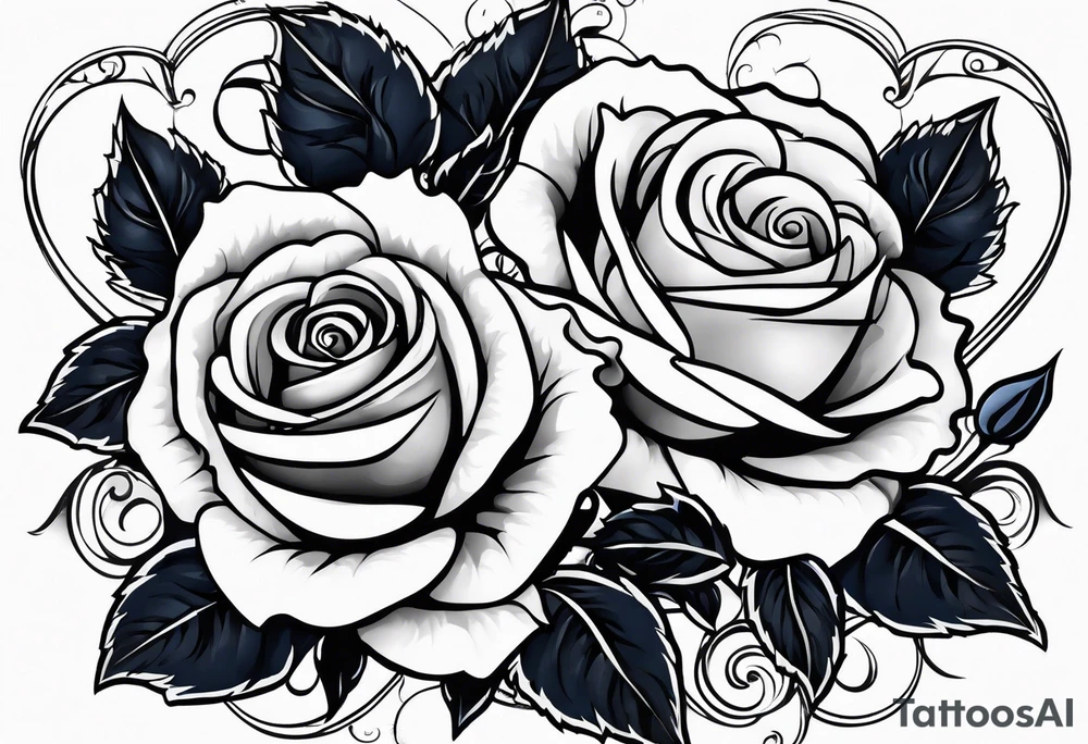 blue roses frames, tattoo idea
