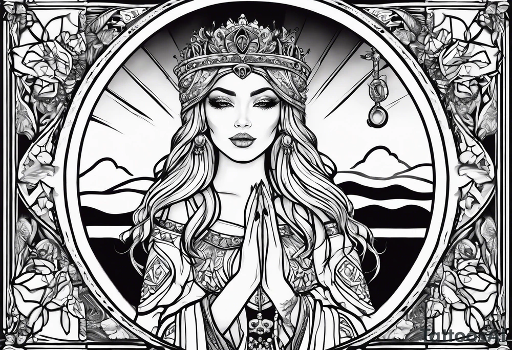 The fool tarot character as a woman tattoo idea