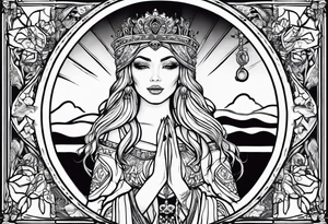 The fool tarot character as a woman tattoo idea