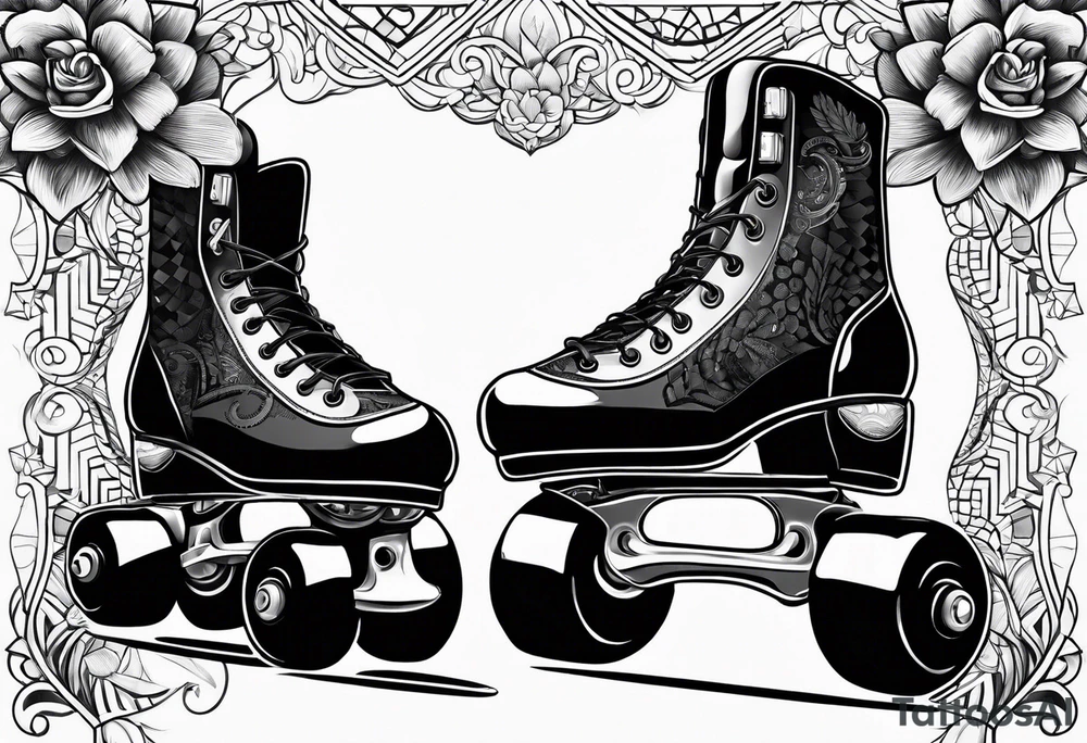 rollerskates tattoo idea