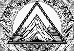 un triangulo simple sin adornos tattoo idea