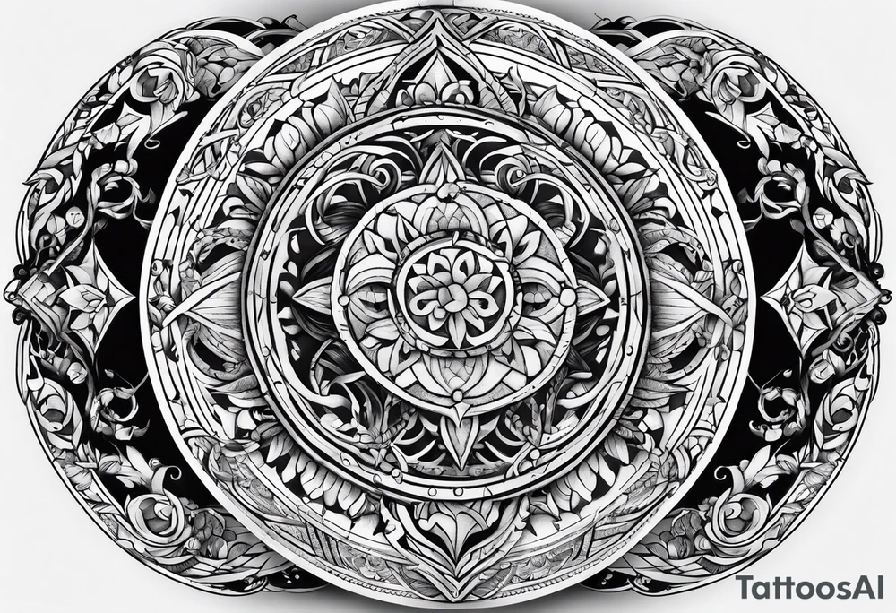 Pagan style tattoo circles tattoo idea