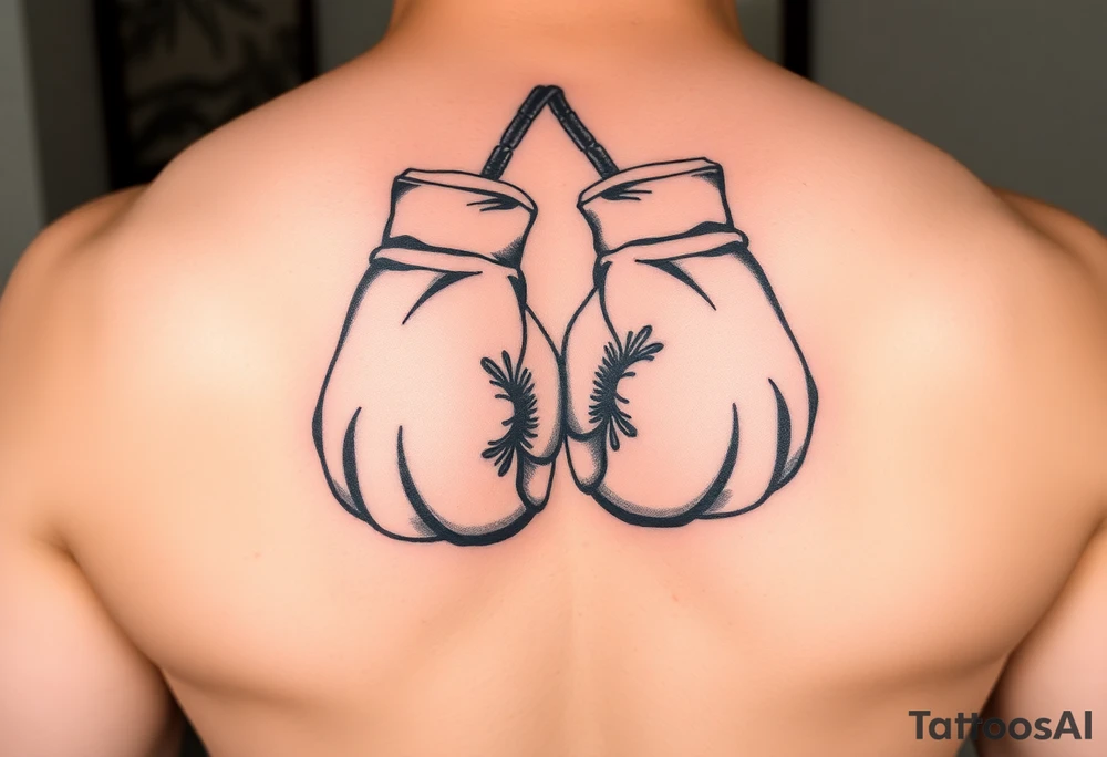 worn down boxing gloves tattoo idea