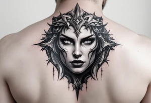 Shield maiden face, war tattoo idea