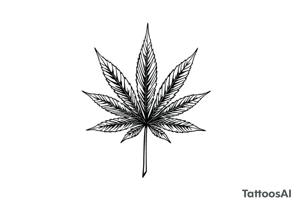 Marijuana leaf tattoo idea