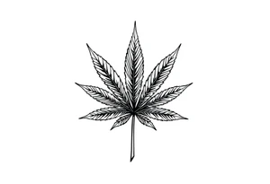 Marijuana leaf tattoo idea