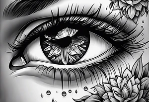 a crying eye tattoo idea