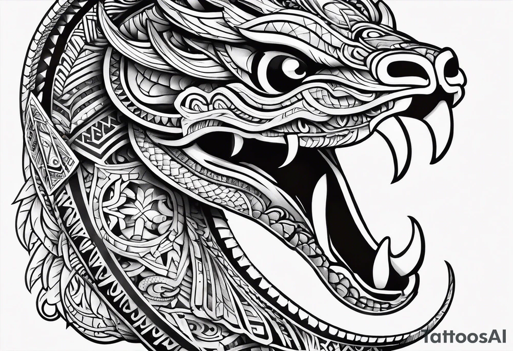 Aztec snake tattoo idea