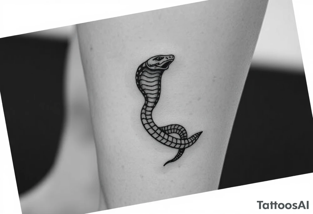snake for a lower leg thats feminine simple but still distinctive with some kind of background tattoo idea