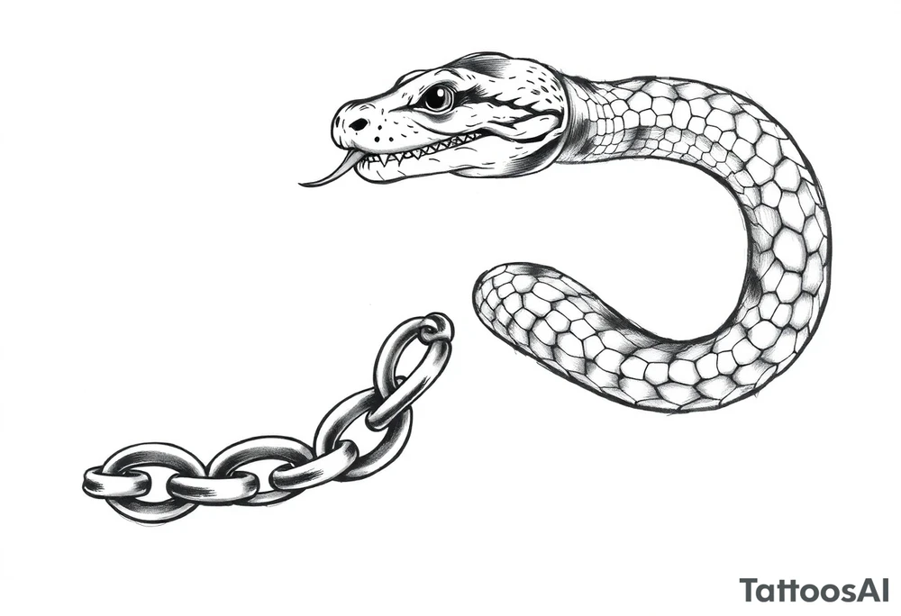 Chain and snake tattoo idea