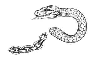 Chain and snake tattoo idea