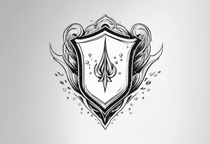 Tears bouncing off shield tattoo idea