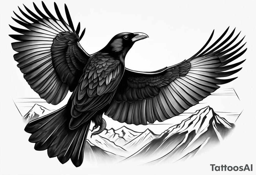 alpine chough tattoo idea