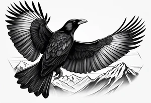 alpine chough tattoo idea