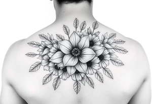 January December july birth flower mixture tattoo idea